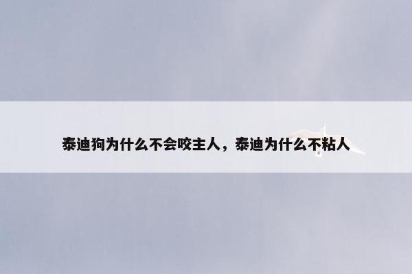 泰迪狗为什么不会咬主人，泰迪为什么不粘人
