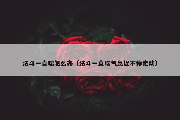 法斗一直喘怎么办（法斗一直喘气急促不停走动）