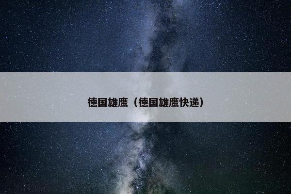 德国雄鹰（德国雄鹰快递）
