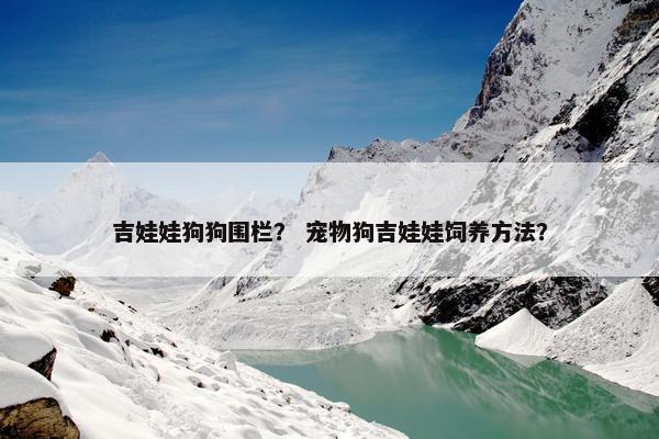 吉娃娃狗狗围栏？ 宠物狗吉娃娃饲养方法？