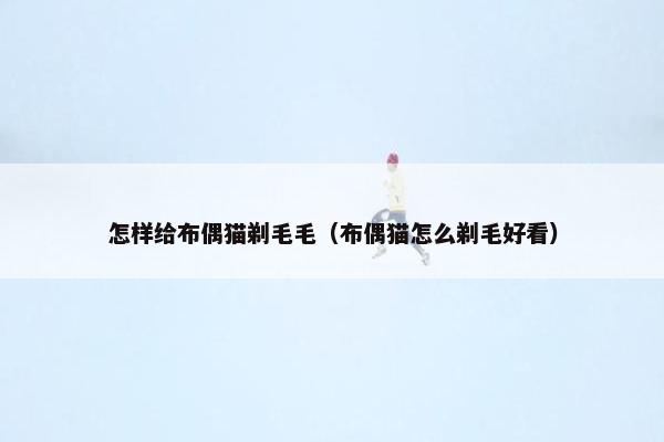 怎样给布偶猫剃毛毛（布偶猫怎么剃毛好看）
