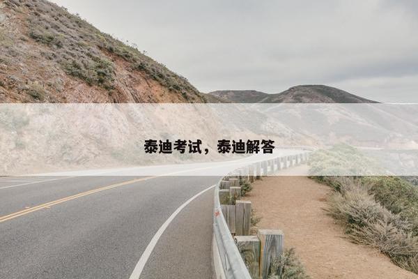 泰迪考试，泰迪解答