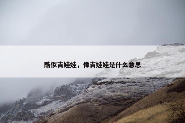 酷似吉娃娃，像吉娃娃是什么意思