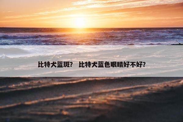 比特犬蓝斑？ 比特犬蓝色眼睛好不好？