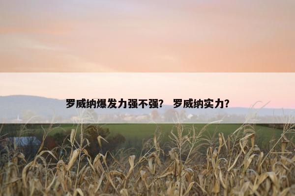 罗威纳爆发力强不强？ 罗威纳实力？