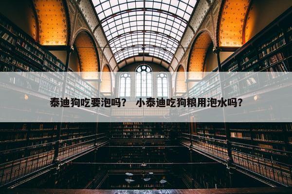 泰迪狗吃要泡吗？ 小泰迪吃狗粮用泡水吗？