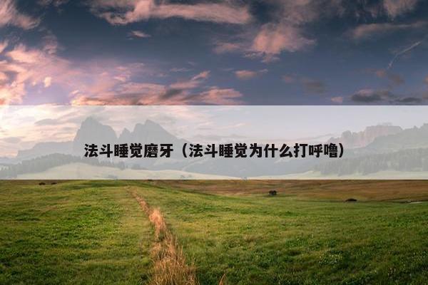 法斗睡觉磨牙（法斗睡觉为什么打呼噜）
