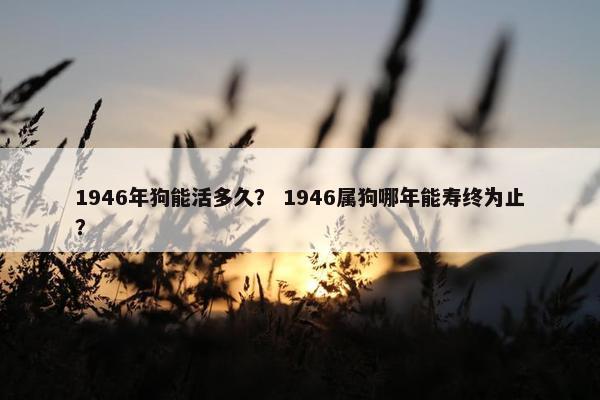 1946年狗能活多久？ 1946属狗哪年能寿终为止？