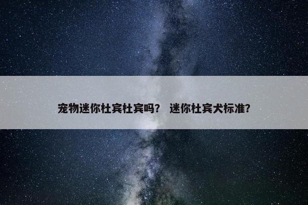 宠物迷你杜宾杜宾吗？ 迷你杜宾犬标准？
