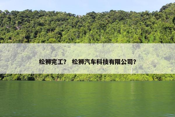 松狮完工？ 松狮汽车科技有限公司？
