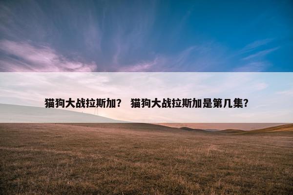 猫狗大战拉斯加？ 猫狗大战拉斯加是第几集？