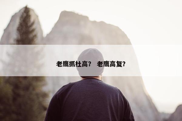 老鹰抓杜高？ 老鹰高复？