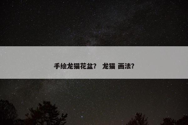 手绘龙猫花盆？ 龙猫 画法？