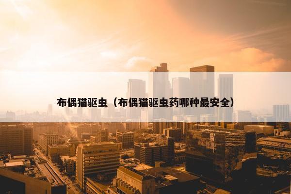 布偶猫驱虫（布偶猫驱虫药哪种最安全）