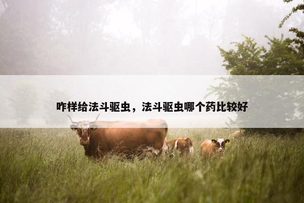 咋样给法斗驱虫，法斗驱虫哪个药比较好