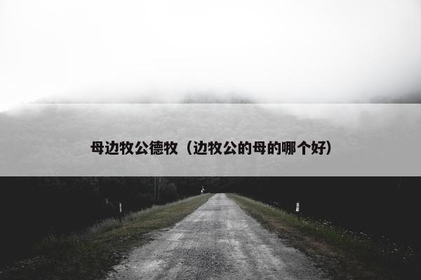 母边牧公德牧（边牧公的母的哪个好）