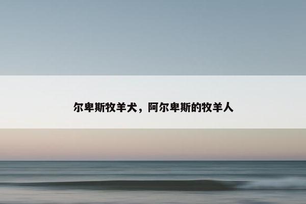 尔卑斯牧羊犬，阿尔卑斯的牧羊人