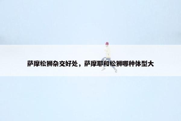 萨摩松狮杂交好处，萨摩耶和松狮哪种体型大