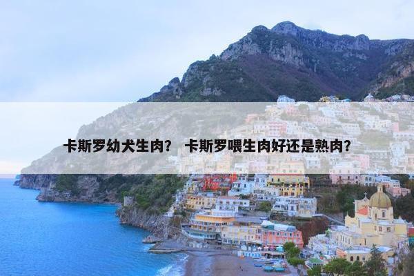 卡斯罗幼犬生肉？ 卡斯罗喂生肉好还是熟肉？