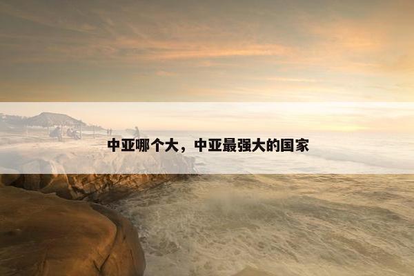 中亚哪个大，中亚最强大的国家