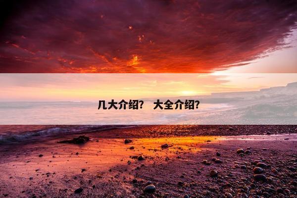 几大介绍？ 大全介绍？