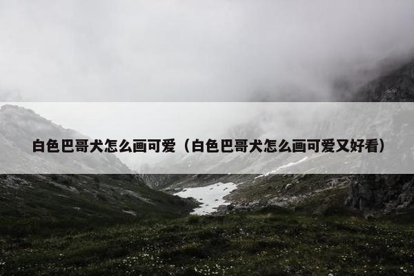 白色巴哥犬怎么画可爱（白色巴哥犬怎么画可爱又好看）