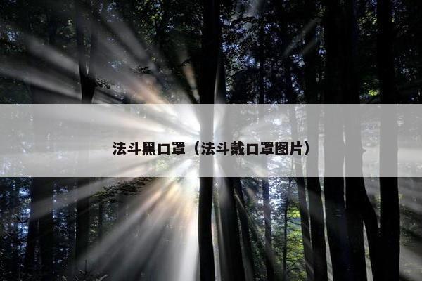 法斗黑口罩（法斗戴口罩图片）
