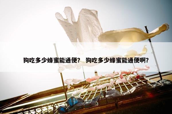 狗吃多少蜂蜜能通便？ 狗吃多少蜂蜜能通便啊？