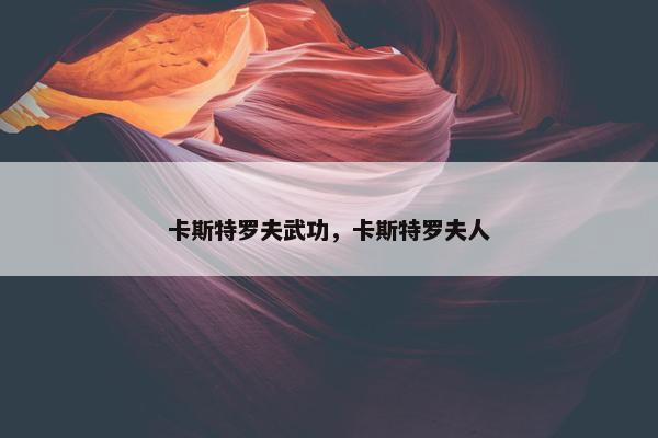 卡斯特罗夫武功，卡斯特罗夫人