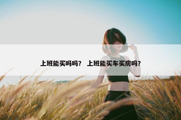 上班能买吗吗？ 上班能买车买房吗？