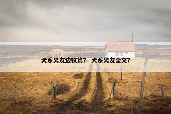 犬系男友边牧篇？ 犬系男友全文？