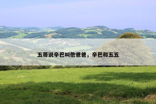 五哥说辛巴叫他爸爸，辛巴和五五