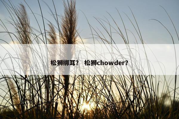 松狮绑耳？ 松狮chowder？