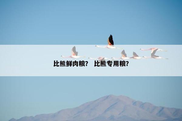 比熊鲜肉粮？ 比熊专用粮？