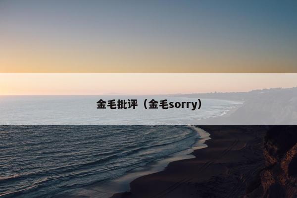 金毛批评（金毛sorry）