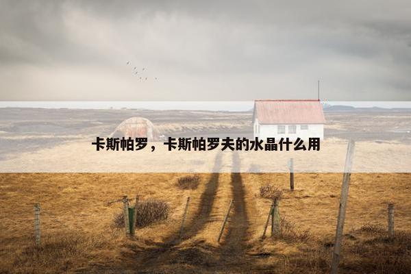 卡斯帕罗，卡斯帕罗夫的水晶什么用