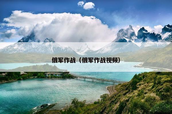 俄军作战（俄军作战视频）