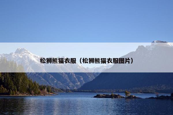 松狮熊猫衣服(松狮熊猫衣服图片) 松狮熊猫衣服(松狮熊猫衣服图片)