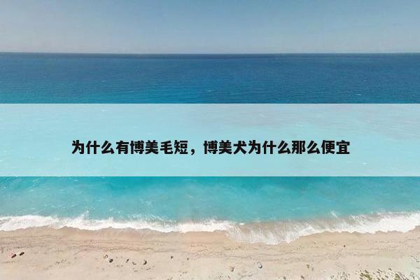 为什么有博美毛短，博美犬为什么那么便宜