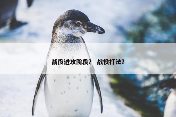 战役进攻阶段？ 战役打法？